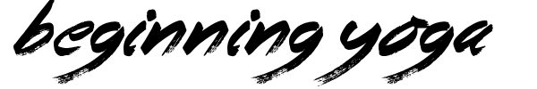 Beginning Yoga font preview